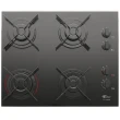 Cooktop Fit Line Fischer 4 Bocas Vidro Preto Chama Rápida Bivolt