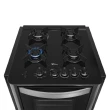 Fogão Fischer Gran Cheff De Embutir 4 Bocas Silver Mesa De Vidro Preto 127V